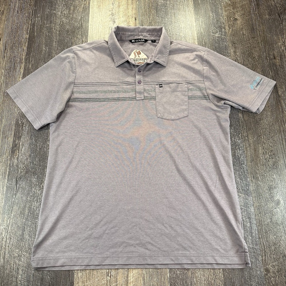 Travis Mathew Short Sleeve Golf Polo Shirt Purple Size XL Valspar Championship - Picture 2 of 9